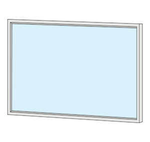 3D image of a simple picture window 